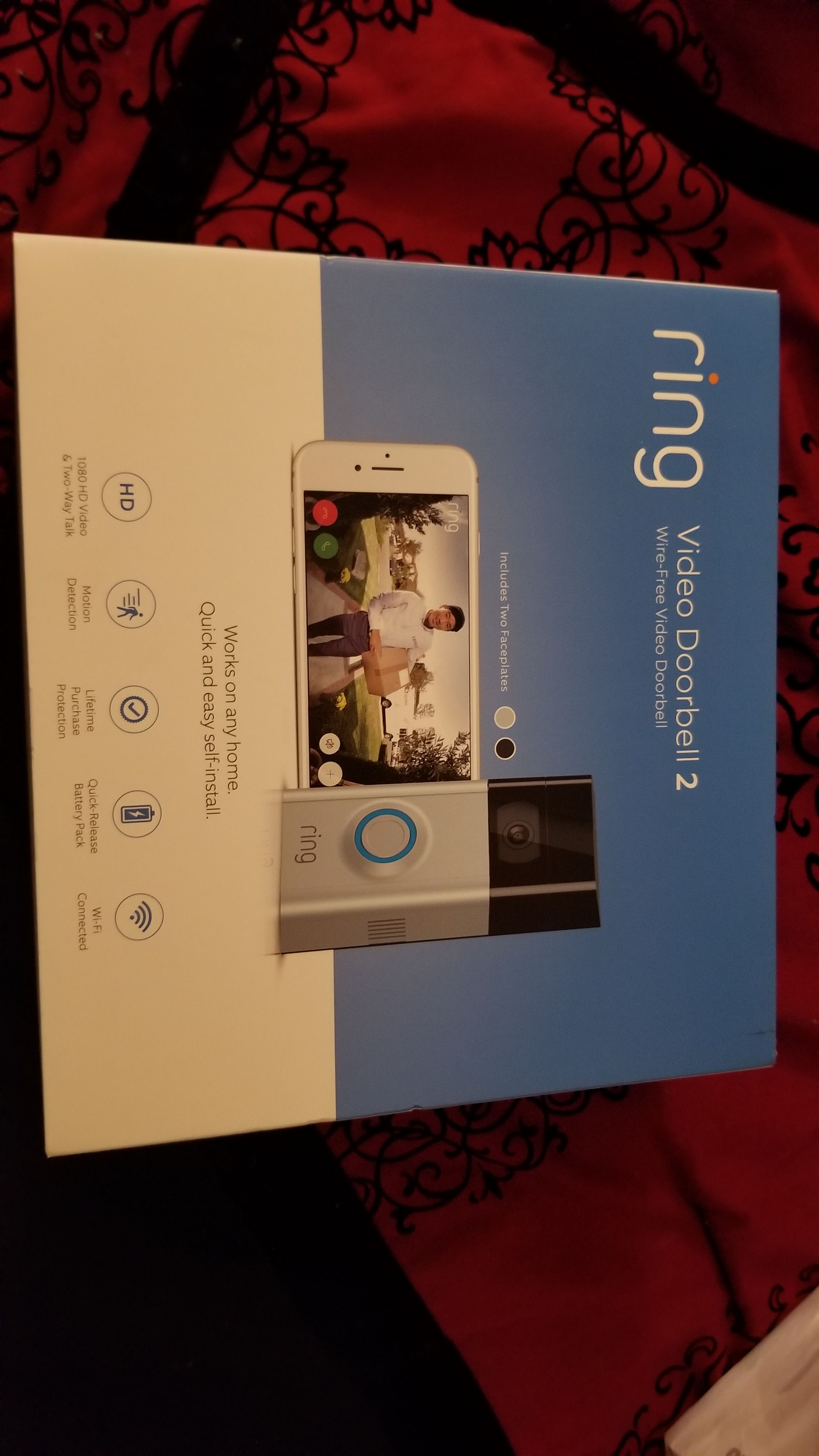 NEW Ring Video Door Bell 2 Bundle (w/ Free Ring Chime)