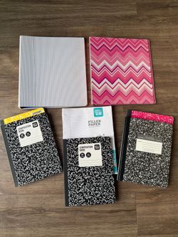 Binders and folder and paper