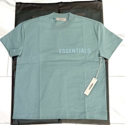 Fear of God Essentials T Shirt Sycamore Blue Size XL  