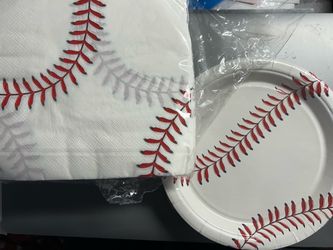 Baseball Cake Plates & Napkins