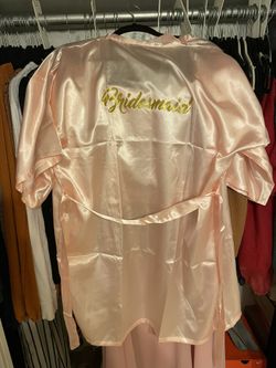 Pink Silk Bridesmaid Robe