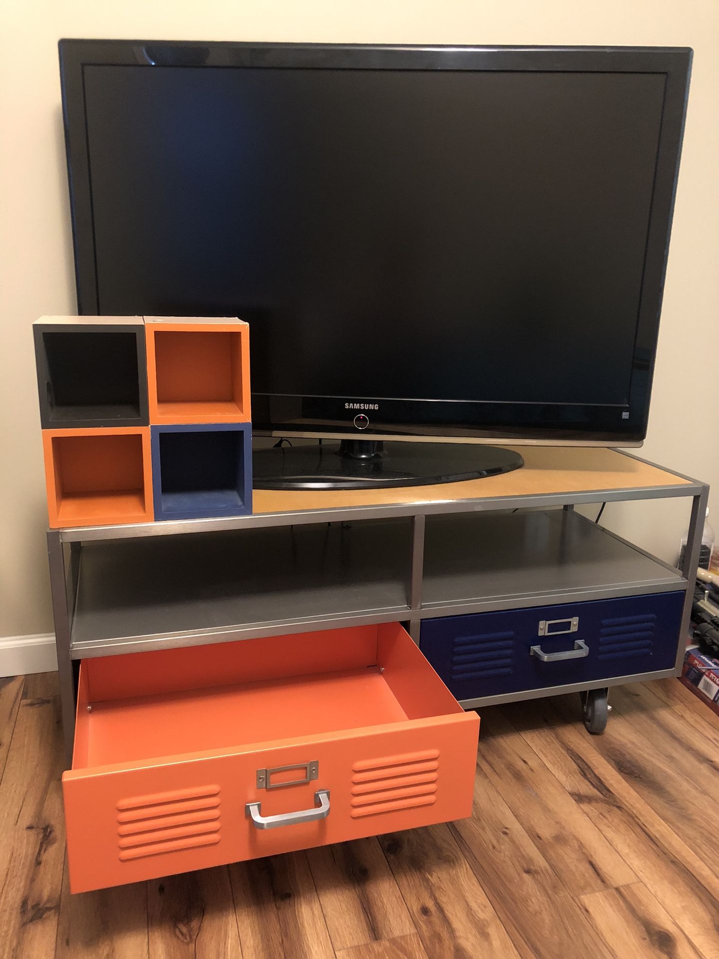 Pottery Barn Locker Furniture Table/TV stand and Sidetable