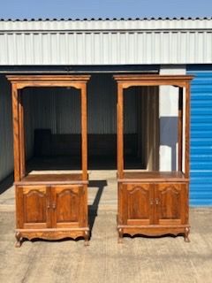 To antique bookcases shelves are included, but not shown