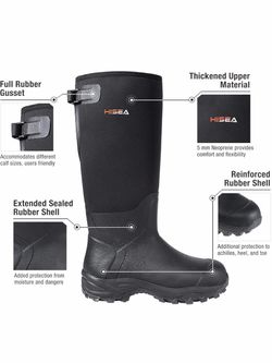 HISEA Rubber Neoprene Hunting Boot us11