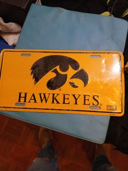 Iowa hawkeyes license plate