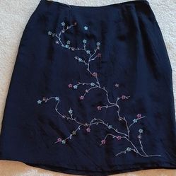Mixit Silk Embroidered Skirt Size 8