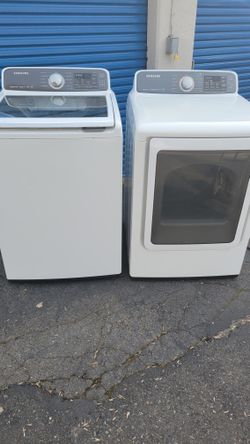SAMSUNG HE WASHER ELECTRIC DRYER SET WORKS GREAT CAN DELIVER 