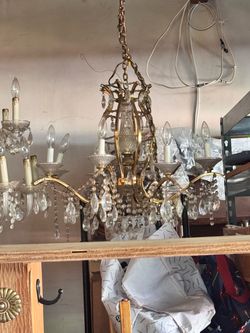 Gold Crystal Candelabra Chandelier