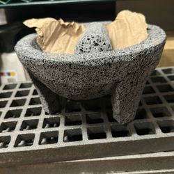 Extra Large Natural Stone Molcajete With Pestal New