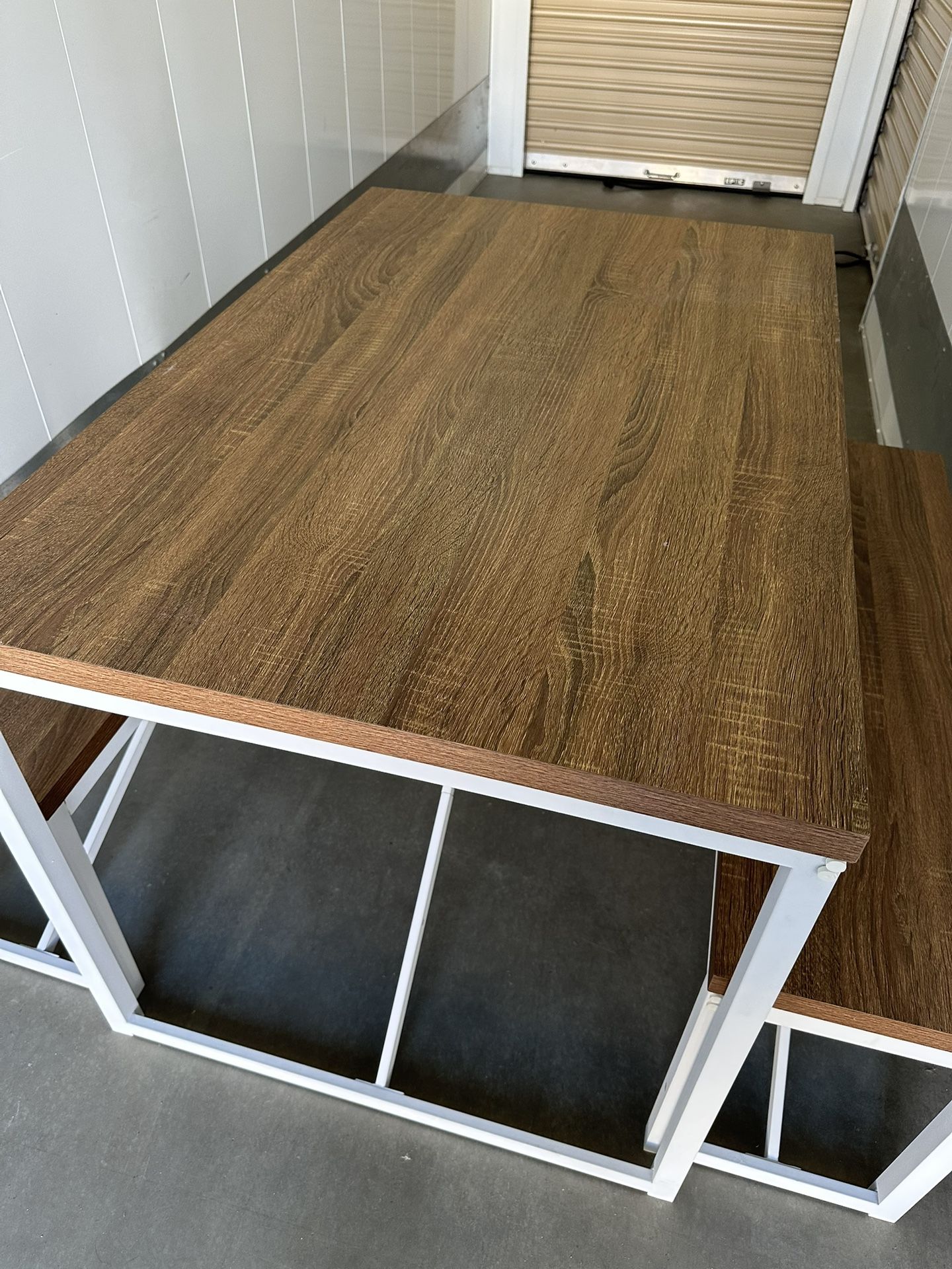 Table And 2 Separate Benches