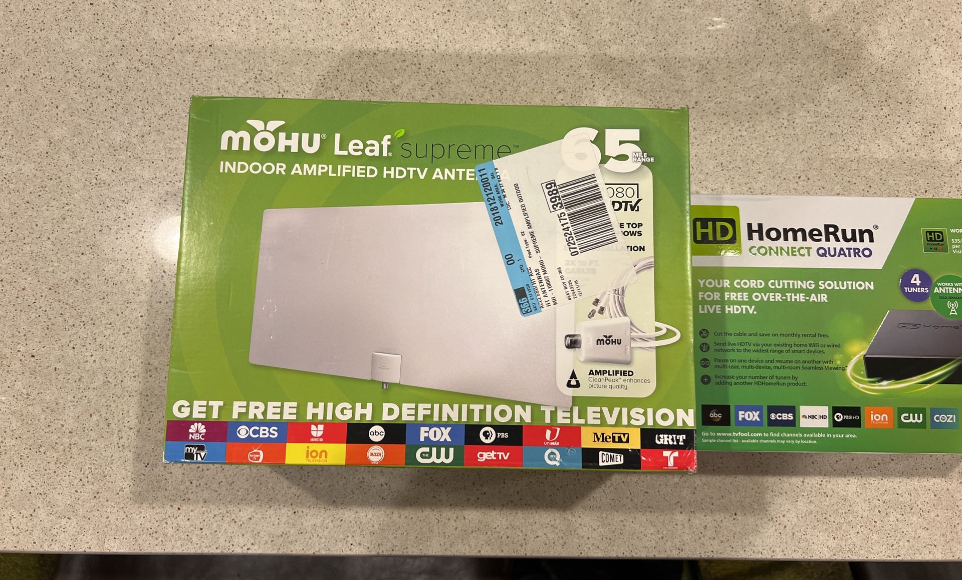 MOHU Leaf Indoor Antenna HDTV + HomeRun Connect Quattro
