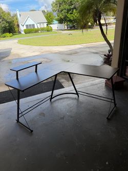 L Shaped desk and chair