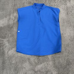 XXS FIGS Blue Rafaela scrub top