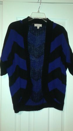 Black and Blue Striped Cardigan