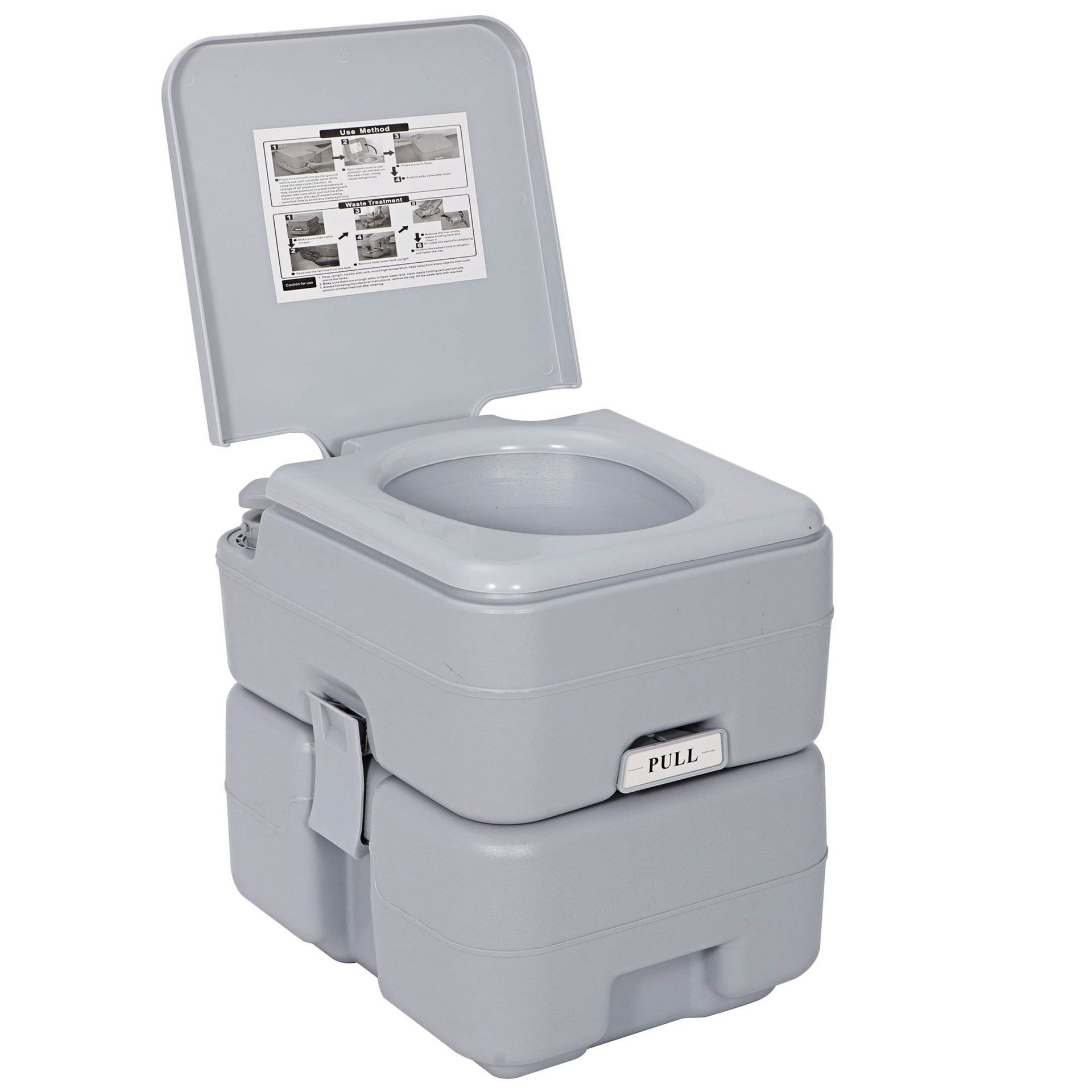 Portable Travel Toilet - Designed for Camping, RV, Boating, Campsite, Hospital and Trips -6.6 Gallon