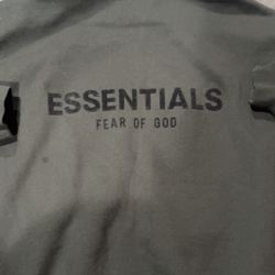 Black Large Essentials Hoodie 