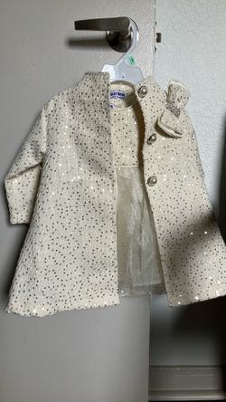 Toddler Cream Colored Two Dress And Coat
