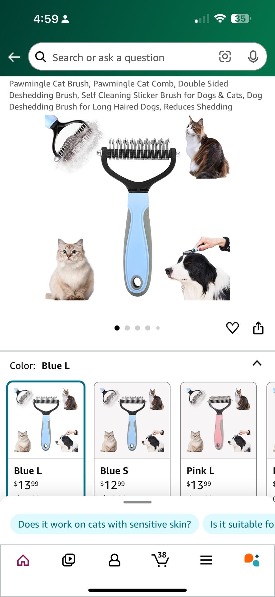 $5 50% Off Brand New Pawmingle Cat & Dog Brush