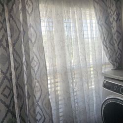 Curtains 2 Pair,  Sheers 3 Pairs