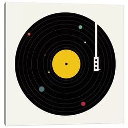 🎶 Solar System Turntable – Modern Music Art Canvas