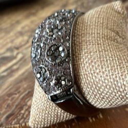 Vintage Black Rhinestone Bracelet 