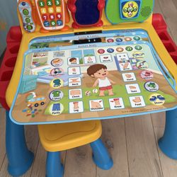 Activity Desk With Chair & 2 Activity Inserts