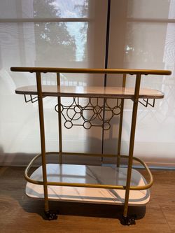 Gold and marble Wayfair Bar Cart