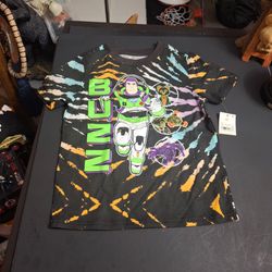 "NEW " Disney Pixar Toy Story Lightyear-Buzz Lightyear Short Sleeve Tie-Dye Graphic T-Shirt Size XS, 60% Cotton 40% Polyester-New W/Tag