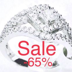 Engagement Ring Diamonds 1.01 Carats NATURAL DIAMONDS 💎 MOTHERS  DAY SALE - 65% Appraised By The GEMOLOGICAL INSTITUTE NEW YORK 