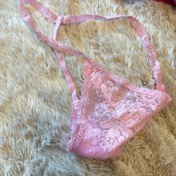 Lace Baby Pink G String 