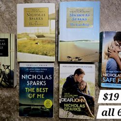 6 BOOK BUNDLE NICHOLAS SPARKS 