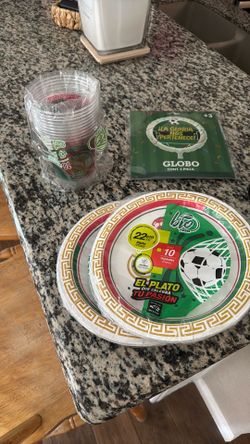Mexico Ballon/cups/ Plates