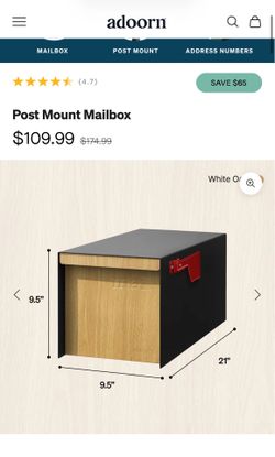 Adoorn’s non-locking Post Mount mailbox