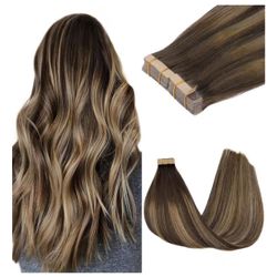 Tape in Hair Extensions Human Hair Balayage
