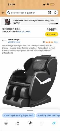 Massage chair- Used but in perfect condition