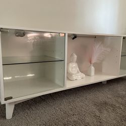 White Led TV Stand