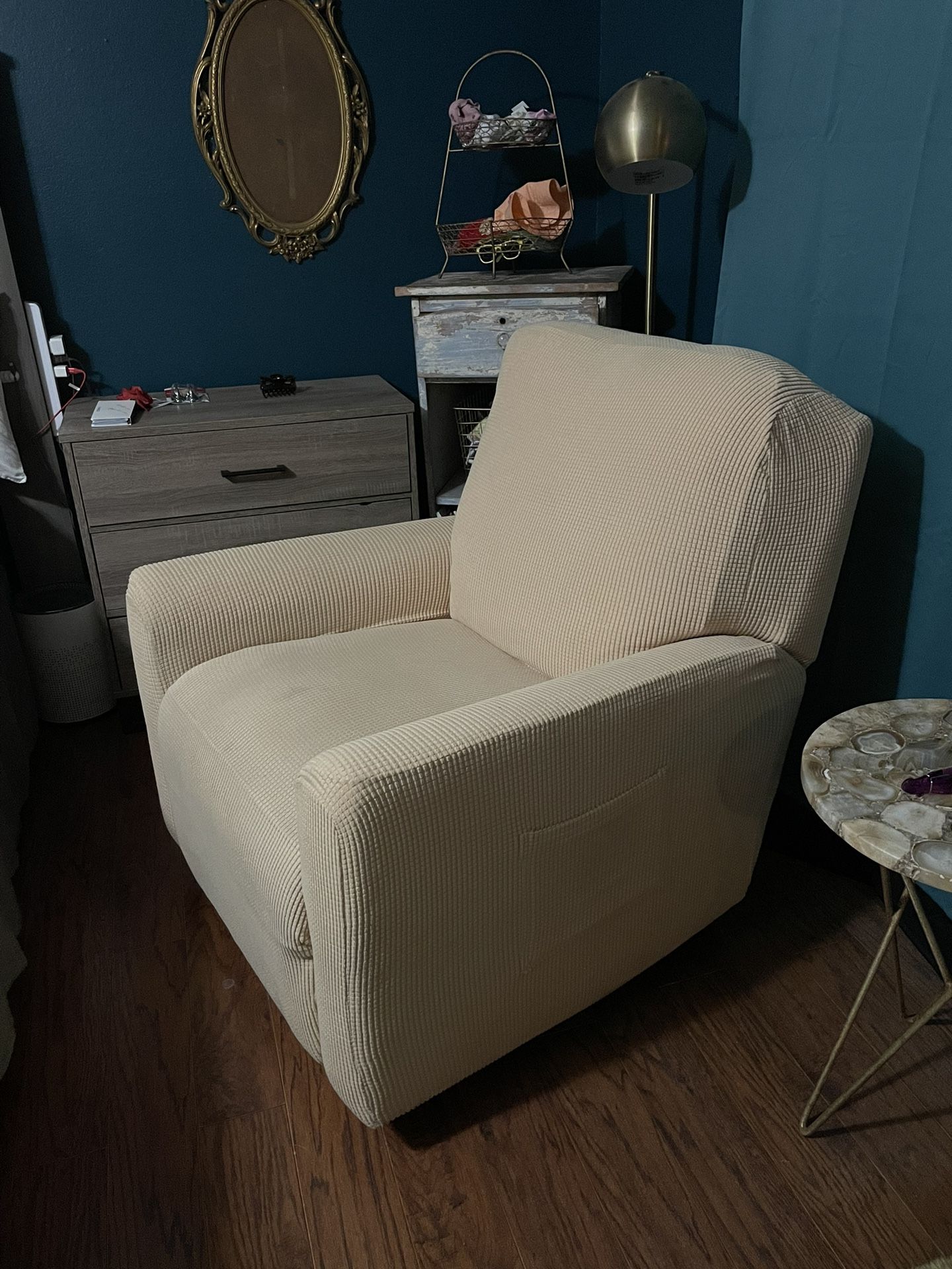 True Innovations Paxley Fabric Swivel Glider Recliner