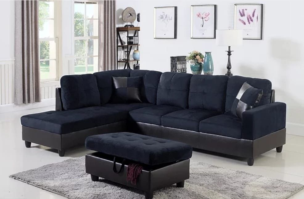 Sectional and ottoman