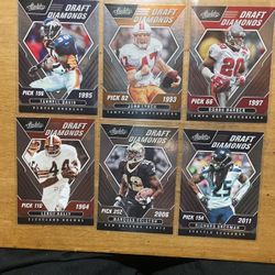 2022 ABSOLUTE DRAFT DIAMONDS 8 CARD LOT 