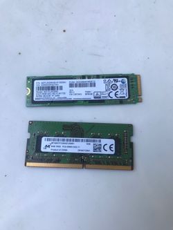 M2 SSD 256gb and 8gb pc4