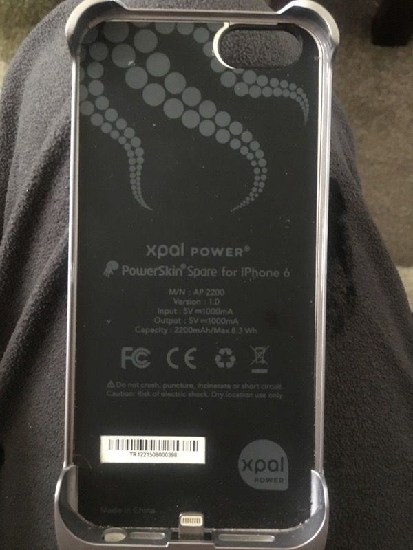 “Xpal Power Powerskin Spare” for iPhone 6, 6s, & 6c