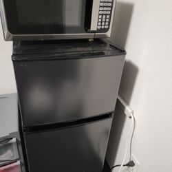 Mini Fridge + Microwave