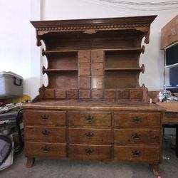 Welsh Dresser English Dresser With Cupboard. 84" High  X 30 Deep X 72" Wide. 