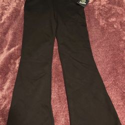 art class Girls Black Flare Pants M (8) Cotton Recycled Polyester Drawstring