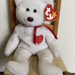 Ty Beanie Babies Valentino The Bear 1993 - PVC PELLETS - Tag Errors