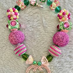 Necklace Pink Beaded Or Bracelet Designer Fashionista 