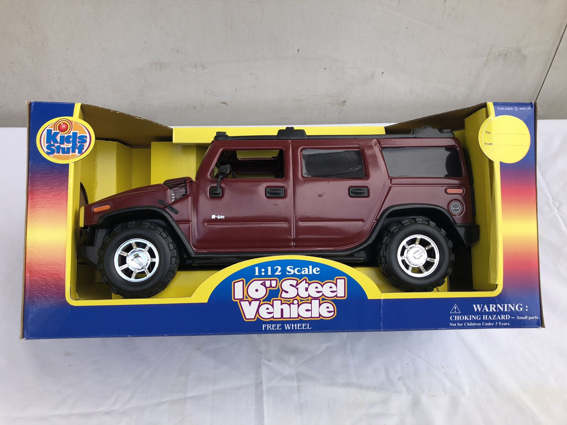 New 16” Steel Hummer  1:12 Scale