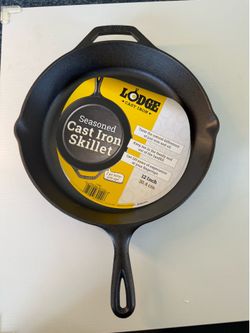 Lodge cast iron skillet with glass lid 12-inch