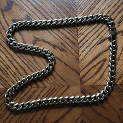 24" Gold Plated Cuban Link Chain Necklace -Stylish, Durable, Luxury Gift for Him