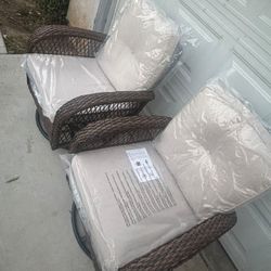  Patio Rocking Chairs Patio Swivel Chairs Two Colors Available Brand New Patio Chair Set 🆕🚎🆕